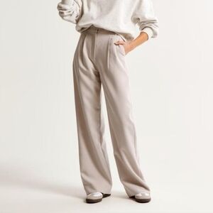 Abercrombie & Fitch Cream Wide Leg Pants